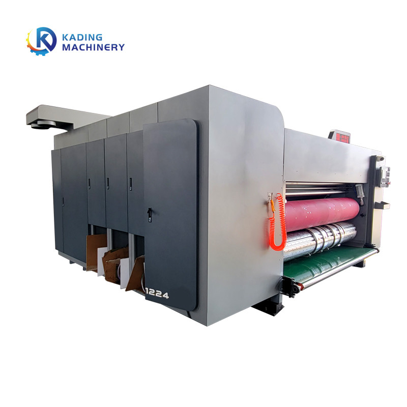 Machine de découpage de boîte complètement automatique de carton équipée du dispositif d'arrêt d'urgence et du coussin ajusté électrique d'enclume