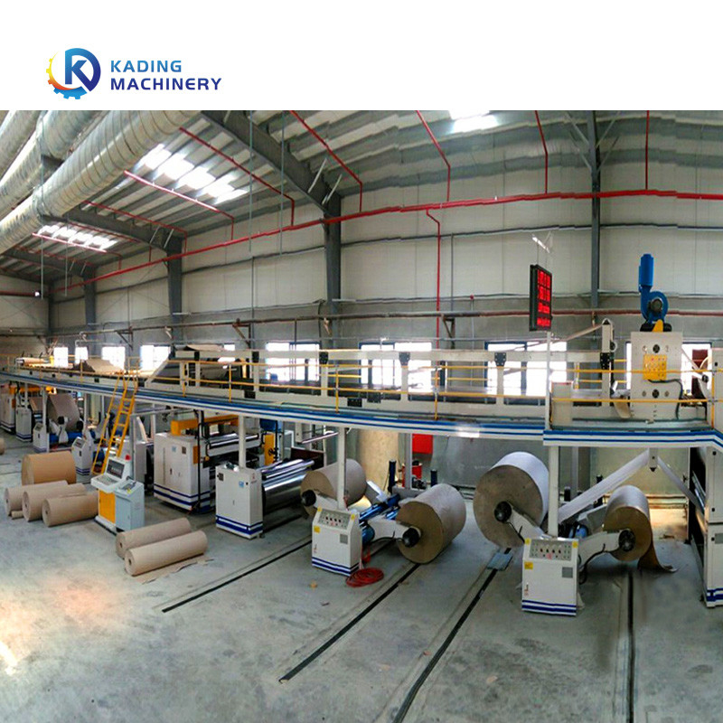 Ligne de corrugation de feuilles de papier ondulées vitesse 120 m/min avec machine de découpe rotative