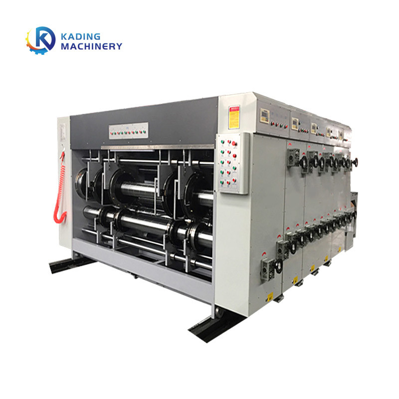 Machine d'impression en carton multicolore avec découpe à matrices rotatives