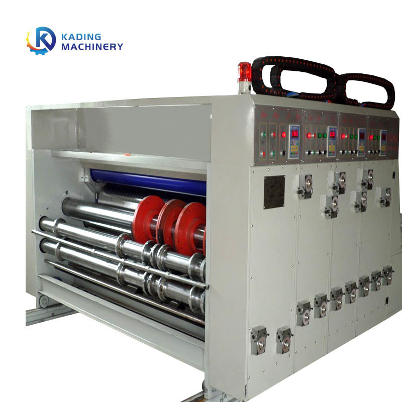 Machine d'impression de boîtes en carton multicolore à alimentation automatique avec empilatrice