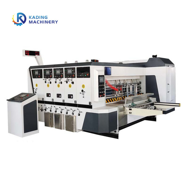 Machine d'impression multi-couleur pour carton ondulé avec écran tactile PLC