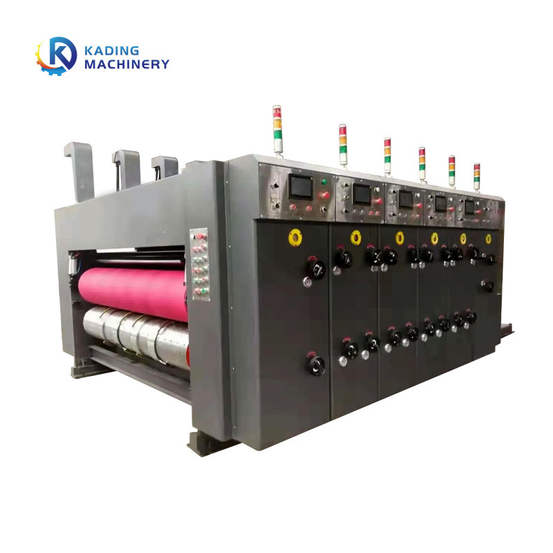 Machine d'impression flexographique à haute vitesse à 4 couleurs ondulées