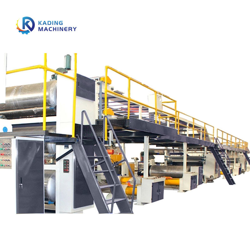 Ligne de production de carton ondulé à chauffage à la vapeur pour trois couches