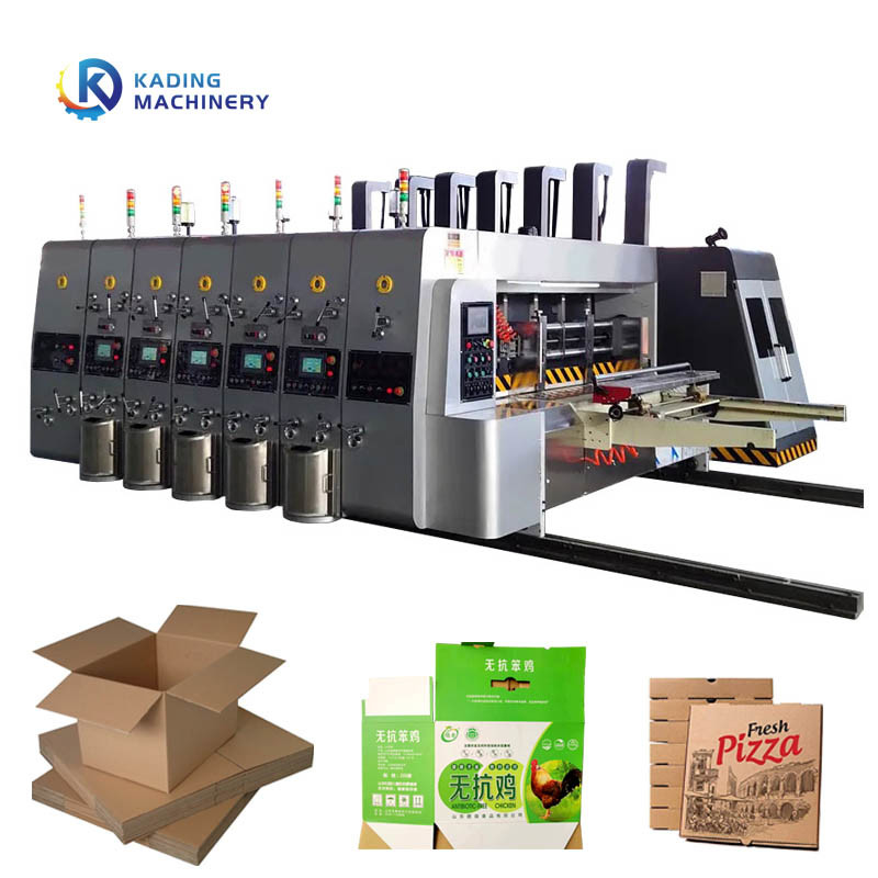 Machine d'impression automatique de boîtes ondulées pour la fabrication de boîtes à pizza