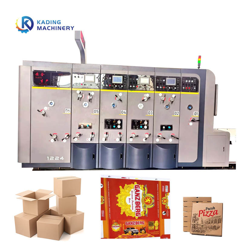 Machine d'impression de carton multicolore alimentateur automatique de papier pour boîtes ondulées
