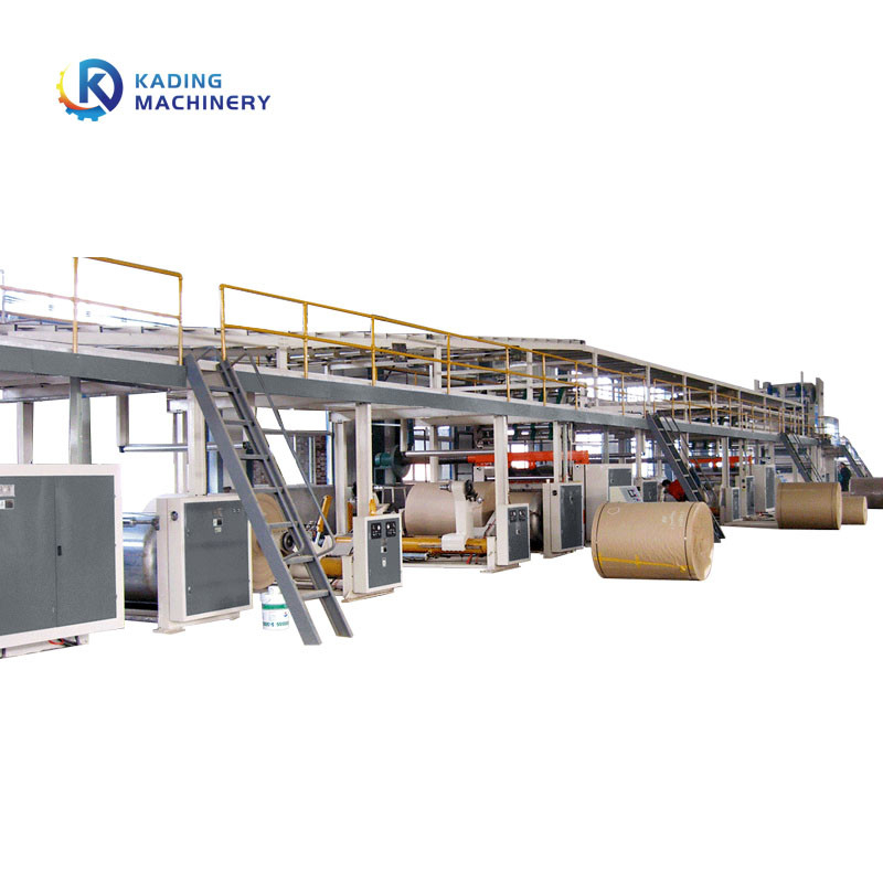 3 / 5 / 7 Ligne de production de carton ondulé à couches avec rouleaux hydrauliques