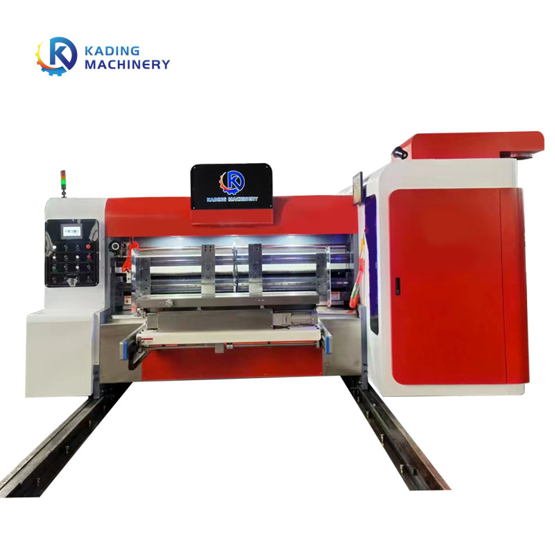 Boîte à pizza faire une boîte ondulée machine d'impression de servo motor alimentation