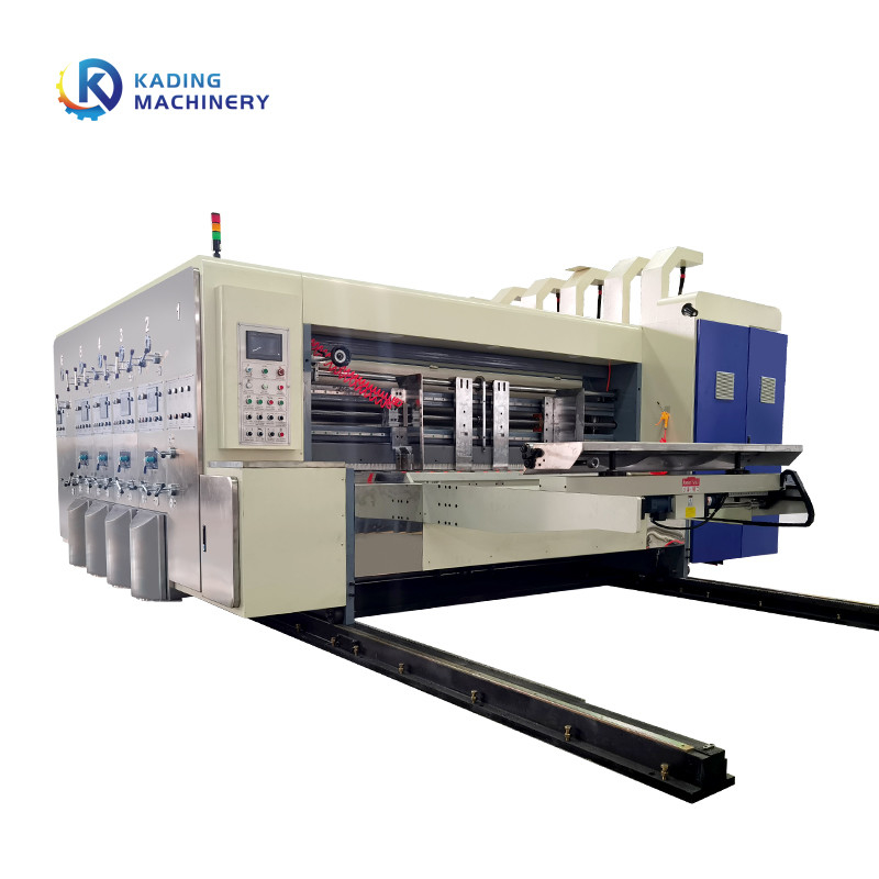 Machine d'impression à haute vitesse sur carton ondulé pour la fabrication de boîtes de pizza sucrées