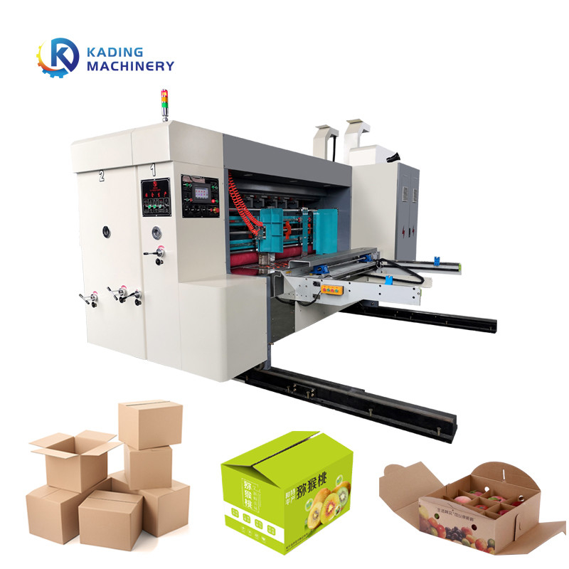 3 couleurs boîte ondulée machine d'impression pour la découpe sous pression boîtes de pizza