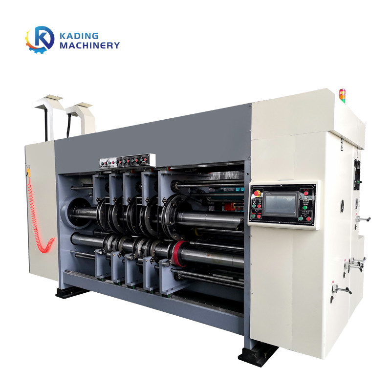 Machine d'impression de boîtes ondulées à base d'encre à l'eau d'alimentation avant automatique