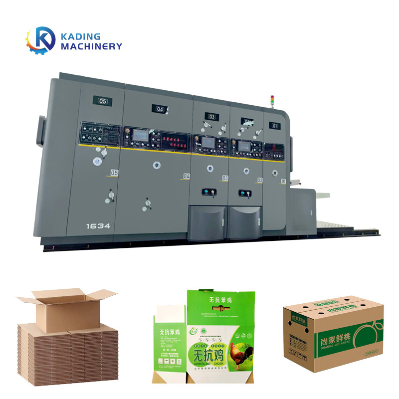 Machine d'impression de boîtes en carton multicolore à découpe rotative pour la fabrication de boîtes à pizza